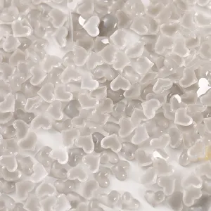 3D mini bonbon cœur clair strass ongles breloques en résine transparente pour déco DIY