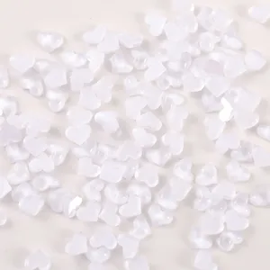 Mini strass d'ongles cœur translucides, 3D clairs bonbon pêche breloques pour manucure DIY déco.