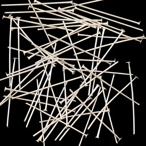 Silver metal head pins for DIY jewelry making, beading, and handicraft projects.