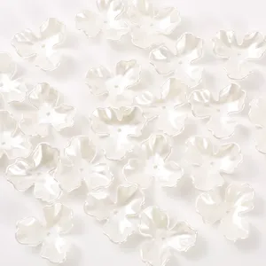 27mm perla tres pétalos flor cuentas diy material floral accesorios de manualidades.