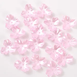 27mm Rosa Tres Petalos Flores Cuentas Magnolia Acrilico DIY Material Artesania