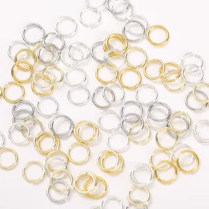 Anillas de salto doradas y plateadas surtidas para hacer joyas pulseras pendientes DIY.