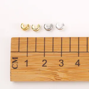 18k verguld 4mm open knijpkralen halve maan sieraden bevindingen diy ambachtelijke accessoires