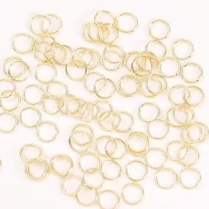 Anillas de salto doradas para hacer joyas, accesorios de bricolaje para pulseras y collares.