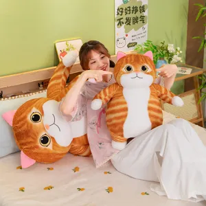 Cute fat orange cat plush toy soft stuffed animal pillow cute kitten doll home decor gift