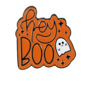Aimant de réfrigérateur fantôme d'Halloween avec design hey boo pour décoration maison.