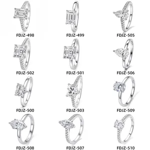 S925 silver moissanite ring luxury wedding jewelry engagement ring classic women gift