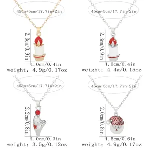 Christmas necklace for women holiday fashion alloy pendant sweater chain jewelry gift