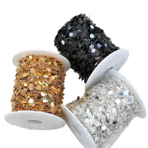 DIY Chaîne Paillettes Cœur Cuivre Couleur Préservation Décorative Collier Bracelet DIY