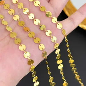 Chaîne en laiton de 6 mm pour la fabrication de bijoux DIY et accessoires de coiffure.