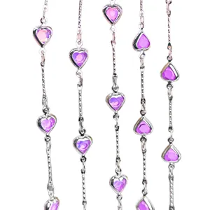 DIY purple heart crystal chain jewelry making material sweet lolita necklace accessories