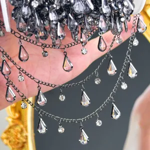 DIY kristal druppel strass ketting voor Hanfu taille ketting ketting armband mode