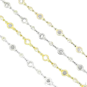 DIY rhinestone chain 6mm white glass crystal diamond trimming wedding dress clothing accessories