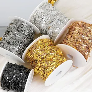 DIY metal flower chain material for handmade ancient Chinese hair accessories and crown crafts.