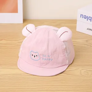 Cappellino da baseball per bambini con simpatico orsetto e rete traspirante orecchie di animale