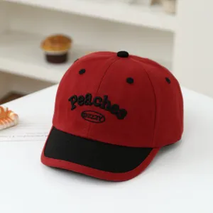 Παιδικό καπέλο baseball color block με κυρτό γείσο και κομψό κέντημα για εξωτερική χρήση.