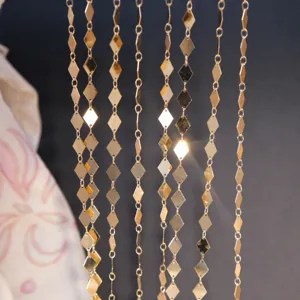 DIY Kupfer Rautenform Kette Schmuckherstellung Materialien Kupferkette Für Haarnadel Quasten Halskette Handwerk