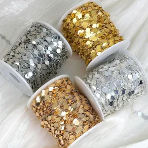 DIY Diamant Pailletten Kette Schmuckherstellung Material glänzendes Metall Quasten Zubehör