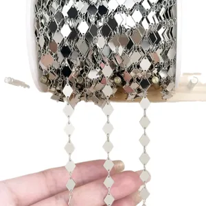 DIY Metall Rauten Kette Spule fuer handgemachte Braut Haarschmuck und DIY Schmuckherstellung.