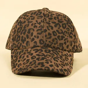 Gorra de béisbol con estampado de leopardo clásico, sombrero de sol elegante para hombre y mujer.