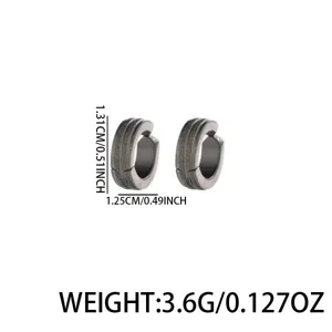 Men matte clip-on earrings non piercing hip hop style fashion cool hoop jewelry main item