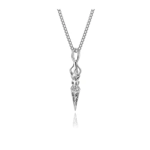 Vajra pestle titanium steel necklace for men retro punk dark style pendant jewelry accessory