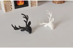 Maison de poupée miniature tête de cerf décoration murale micro paysage jouet DIY