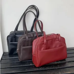 Korean style large capacity shoulder bag retro underarm handbag casual versatile Boston bag