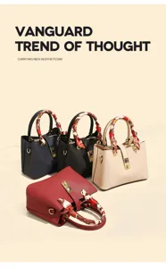 Stylish large capacity luxury design tote handbag with scarf detail for women daily commute