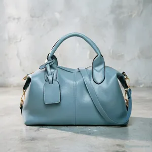 Women's PU Leather Boston Handbag Large Capacity Casual Tote Bag Stylish Top Handle Satchel Shoulder Crossbody Bag