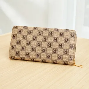 Women Vintage PU Leather Long Wallet Chic Zipper Clutch Bag Fashion Card Holder Purse For Daily Commute Banquet
