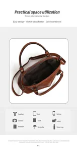Vintage brown bucket shoulder bag large capacity commuter handbag stylish cross body bag women