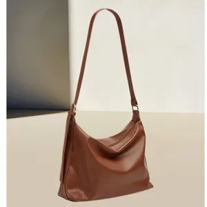 Women Casual Large Capacity PU Leather Tote Bag Fashion Solid Color Commuter Shoulder Crossbody Bag Handbag