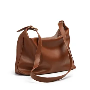 Trendy brown women shoulder bag large capacity casual versatile commuter tote bag main view