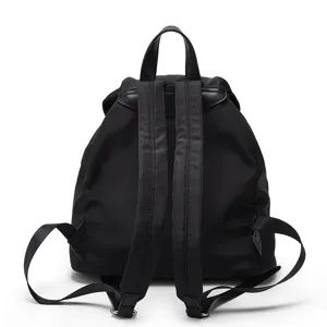 Korean Style Oxford Cloth Backpack For Women Large Capacity Casual Travel Bookbag With Metal Lock And Drawstring