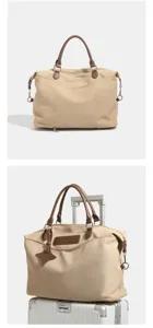 Large capacity travel duffel bag canvas shoulder bag casual weekender bag for women