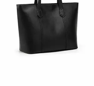 Bolso tote negro minimalista para mujer, bolso de hombro de gran capacidad diario.