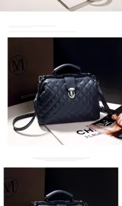 Boston quilted handbag stylish shoulder bag large capacity casual women messenger bag
