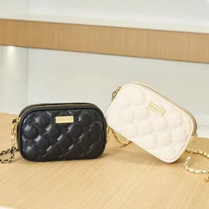 Chic embroidered small square shoulder bag versatile casual crossbody bag for women