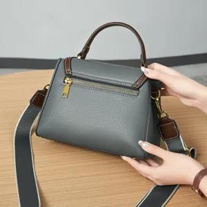 Stylish women's crossbody shoulder bag with top handle and wide strap for daily chic casual wear.