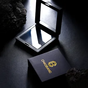 Anti-oxidation PE Film Jewelry Box Transparent Floating Display Case Dustproof Ring Earrings Necklace Storage Box Organizer Holder