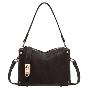 Damen weiche Leder Schultertasche grosse Kapazitaet Laessige Umhaengetasche fuer Alltag