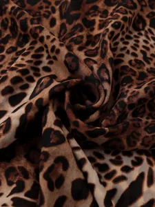 Mujer bufanda gasa estampado leopardo oversize suave ligero moda panuelo cuello elegante ac