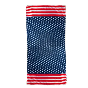 American flag scarf chiffon stars and stripes stylish neckerchief for women fashion accessory