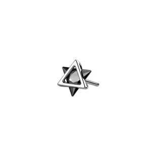 Minimalistischer Titanstahl Ohrstecker, geometrischer Stern Streetwear Schmuck für Damen und Herren.