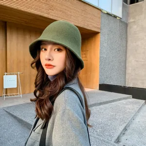Women winter knit hat korean style trendy versatile cute casual warm beanie fashion accessory detail view