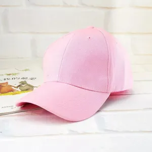 Casquette de baseball rose pour femmes et hommes, chapeau de soleil en coton pour l'été.