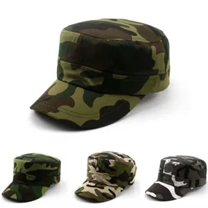 Outdoor Camouflage Flat Top Military Cap For Men Women Spring Summer Sun Protection Patrol Fatigue Hat Army Cadet Cap