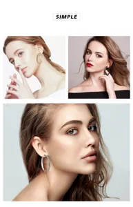 Stainless steel colorful zirconia hoop earrings, bold fashion statement jewelry for women.