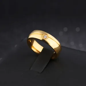 Anillo Minimalista de Acero de Titanio Para Mujer Moda Creativo Inserto Lineal Diamante de Imitación Anillo de Dedo Joyería Geométrica